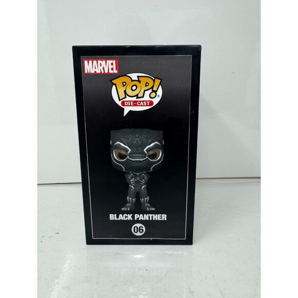 Funko Pop! Die-Cast Marvel #6 Black Panther Funko Exclusive Die-Cast Collectible - Picture 4 of 8